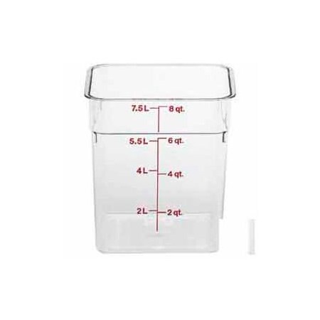 Cambro Cambro 8SFSCW135 - Square Food Container, 8 Quart, Clear - Pkg Qty 6 8SFSCW135
